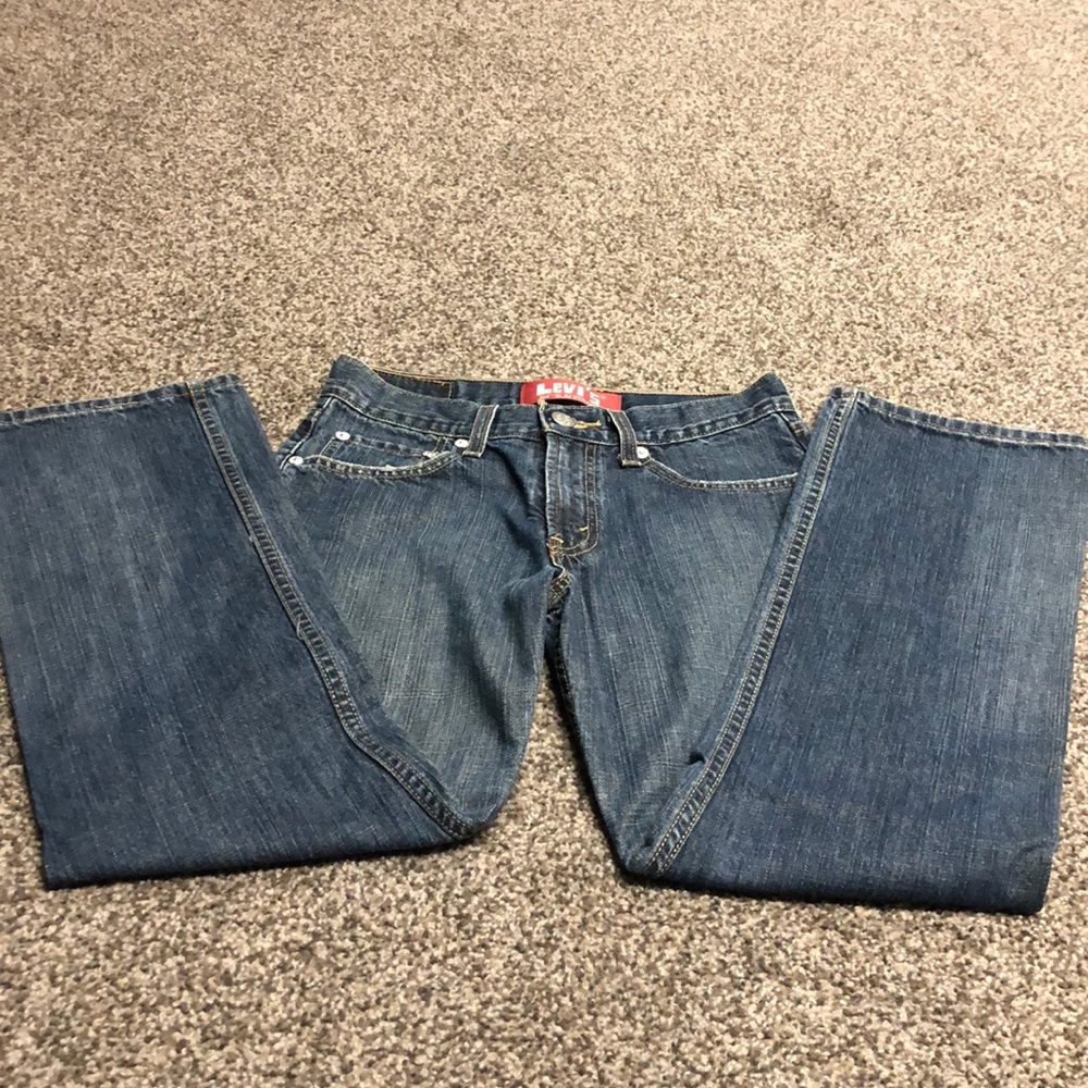 Kids Levi’s Slim Straight Blue Jeans